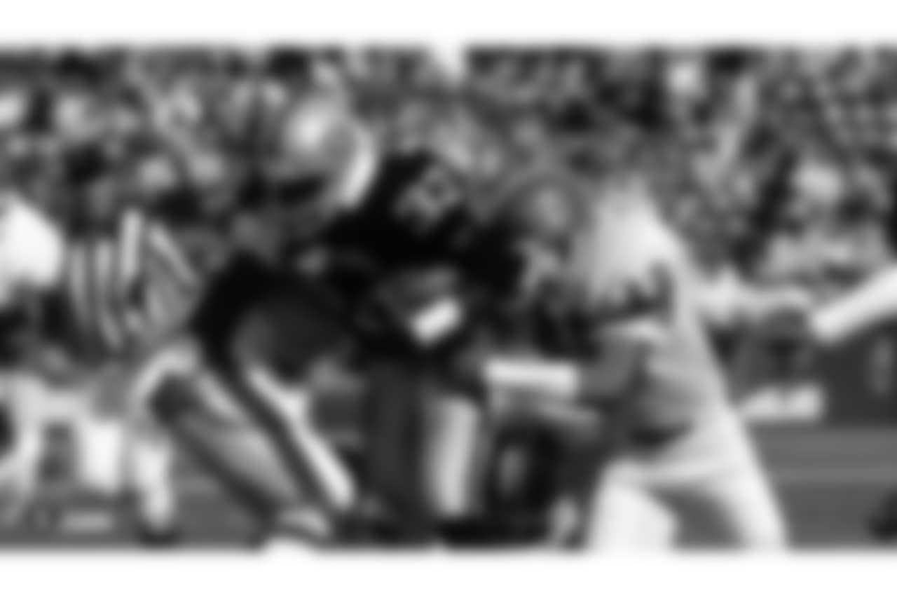 A series of photos from past contests between the Raiders and Broncos leading up to their last matchup in Week 2 of the 2018 season, which the Raiders lost 20-19.