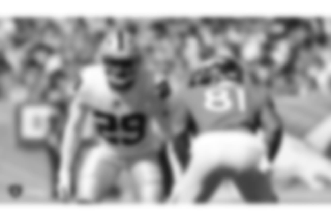 A series of photos from past contests between the Raiders and Broncos leading up to their last matchup in Week 2 of the 2018 season, which the Raiders lost 20-19.
