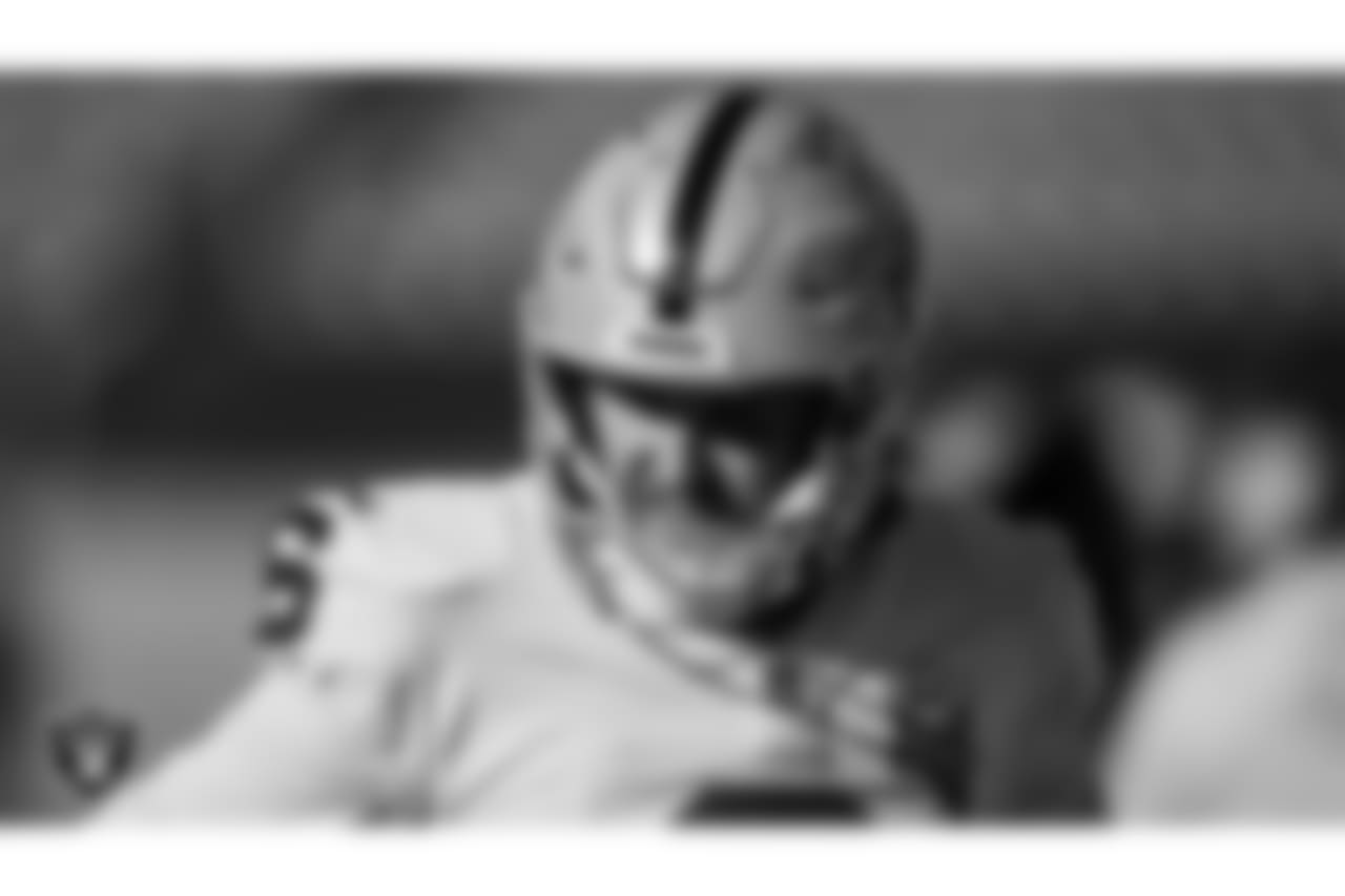 Las Vegas Raiders punter AJ Cole (6) warming up before the regular season away game against the Denver Broncos.