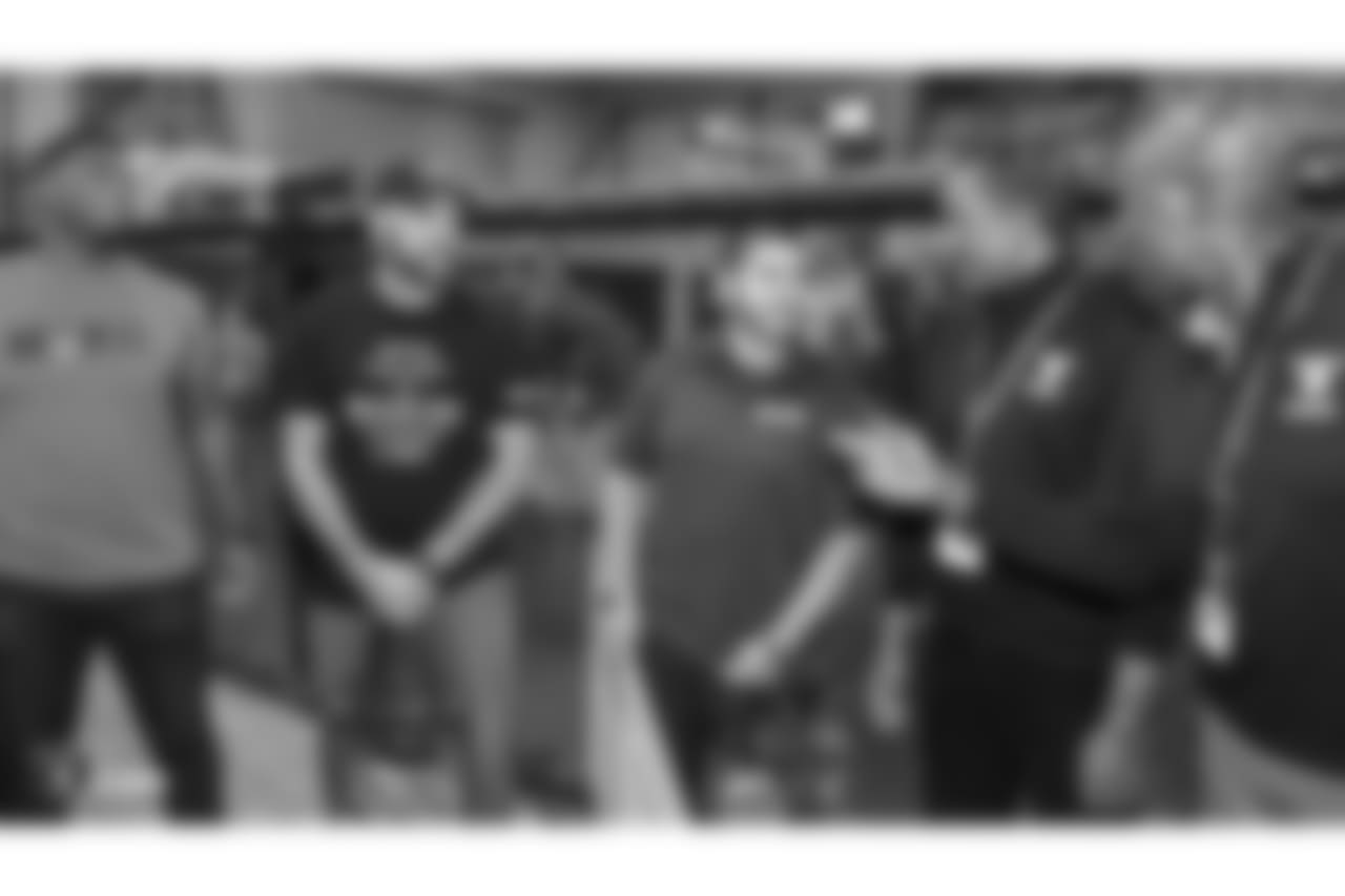 The Raiders Foundation surprises Merging Vets and Players with a donation check of $15,000 each, Tuesday, November 27, 2018, in Las Vegas, Nevada.
