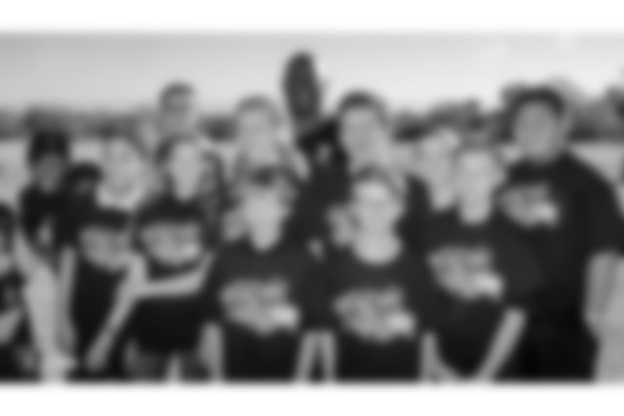 The Raiders, represented by alumnus Reggie Kinlaw and the Raiderettes, and the Dairy Council of Nevada partner to promote healthy eating and a physically active lifestyle among students in the Clark County School District by awarding the school district with a $20,000 "Hometown" grant and hosting a Fuel Up to Play 60 football clinic at Ralph Cadwallader Middle School, Thursday, December 13, 2018, in Las Vegas, Nevada.