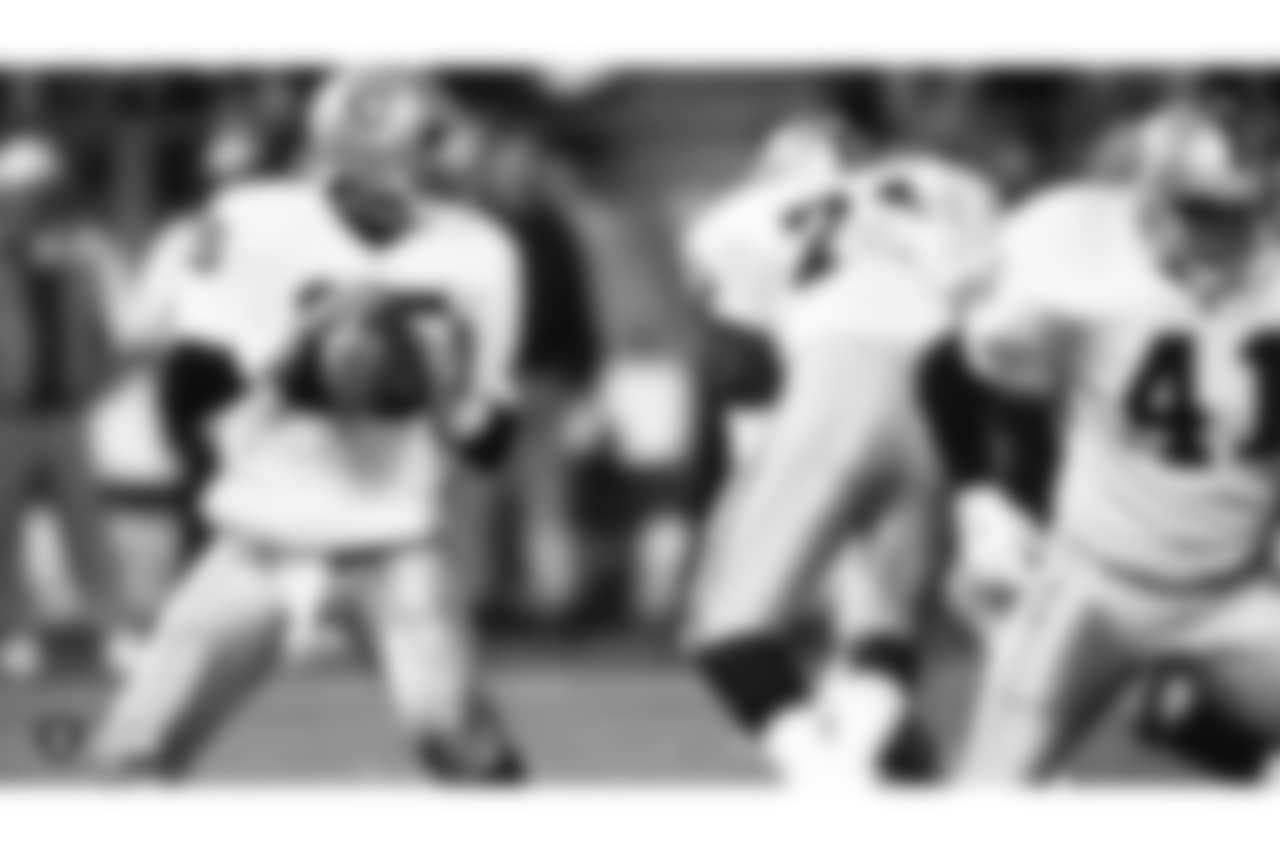 A series of photos from past contests between the Raiders and Broncos leading up to their last matchup in Week 2 of the 2018 season, which the Raiders lost 20-19.