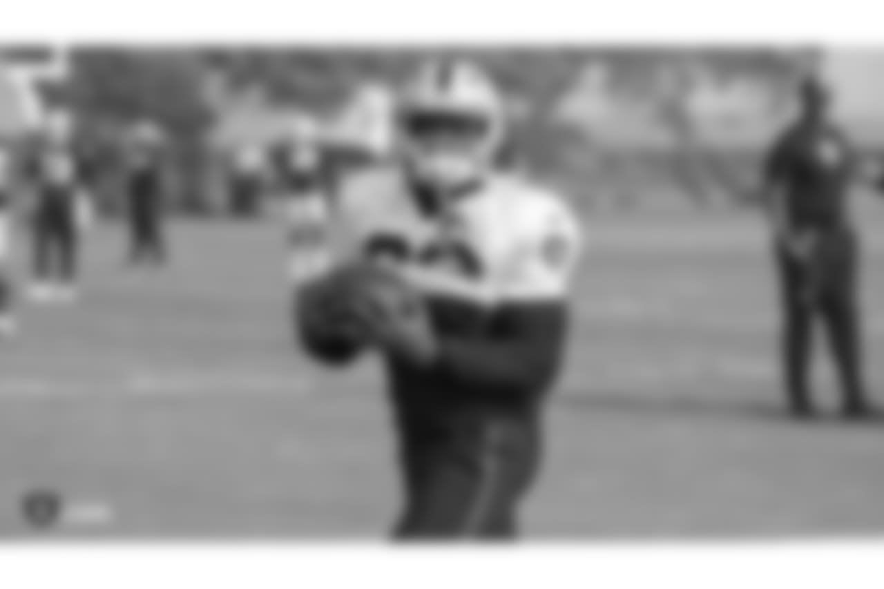 Oakland Raiders running back Jalen Richard (30) on the field for practice at the Oakland Raiders Practice Facility, Wednesday, November 14, 2018, in Alameda, California.