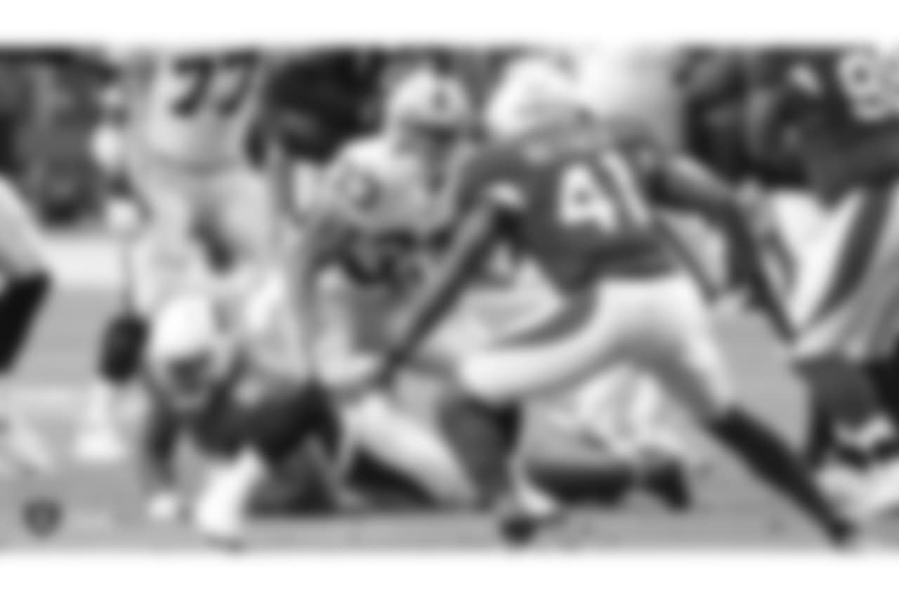 The Oakland Raiders regular season game against the Arizona Cardinals at State Farm Stadium, Sunday, November 18, 2018, in Glendale, Arizona.
