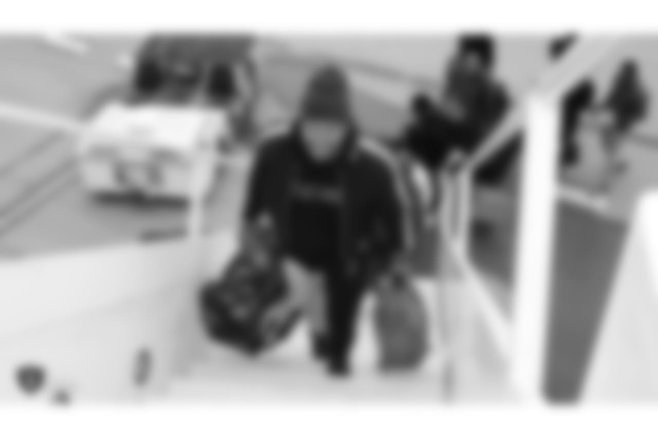 Oakland Raiders fullback Keith Smith (41) departs for their game against the Cincinnati Bengals, Friday, December 14, 2018, in Oakland, California.