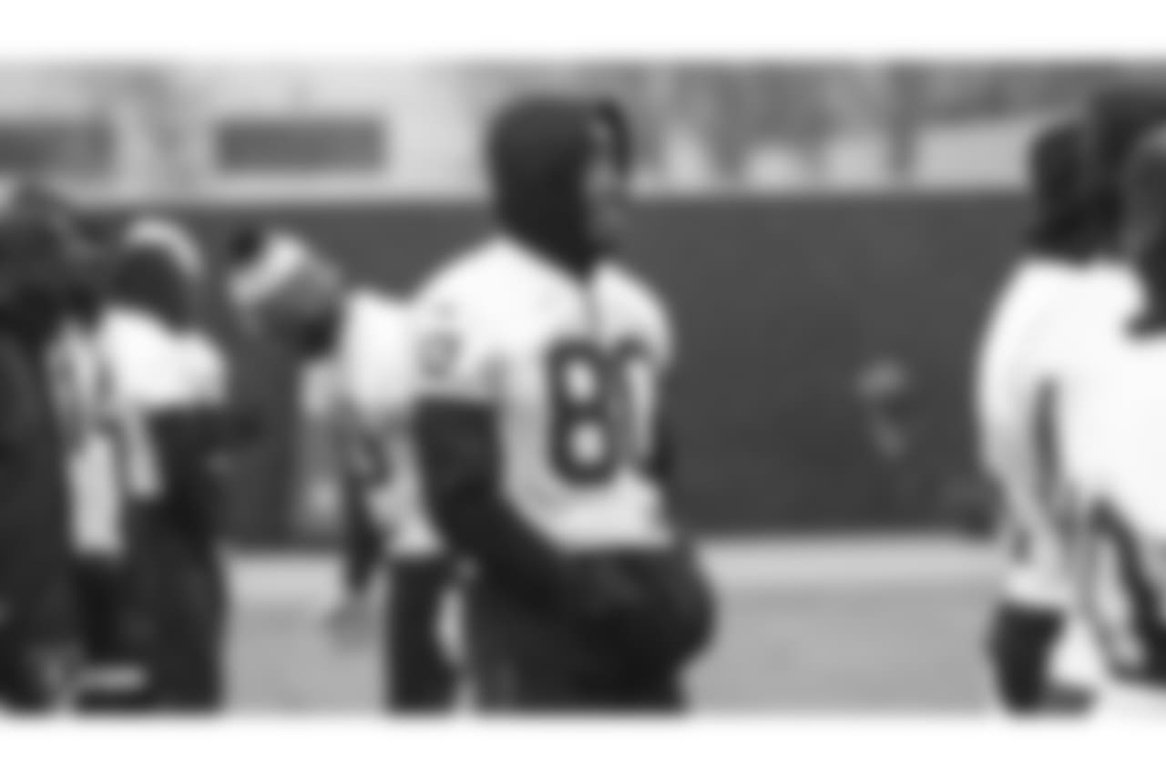 Oakland Raiders wide receiver Saeed Blacknall (80) on the field for practice at the Oakland Raiders Practice Facility, Friday, November 23, 2018, in Alameda, California.