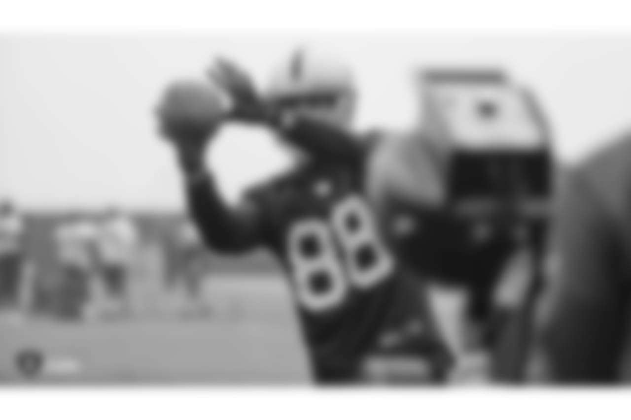 Oakland Raiders wide receiver Marcell Ateman (88) on the field for practice at the Oakland Raiders Practice Facility, Friday, December 21, 2018, in Alameda, California.