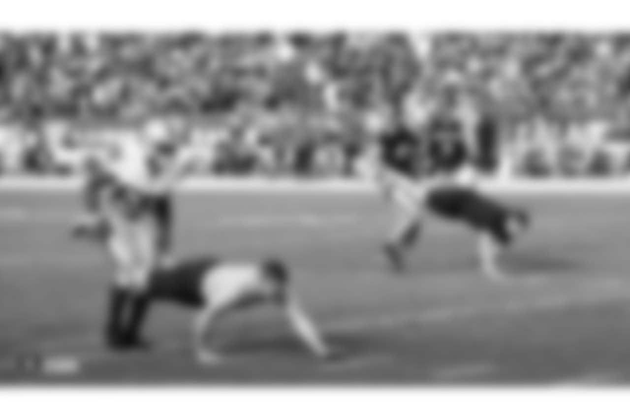 The Army versus Navy Rivalry Skills Challenge during halftime at The Oakland Raiders regular season game against the Kansas City Chiefs at Oakland-Alameda County Coliseum, Sunday, December 2, 2018, in Alameda, California. The Oakland Raiders lost 40-33.