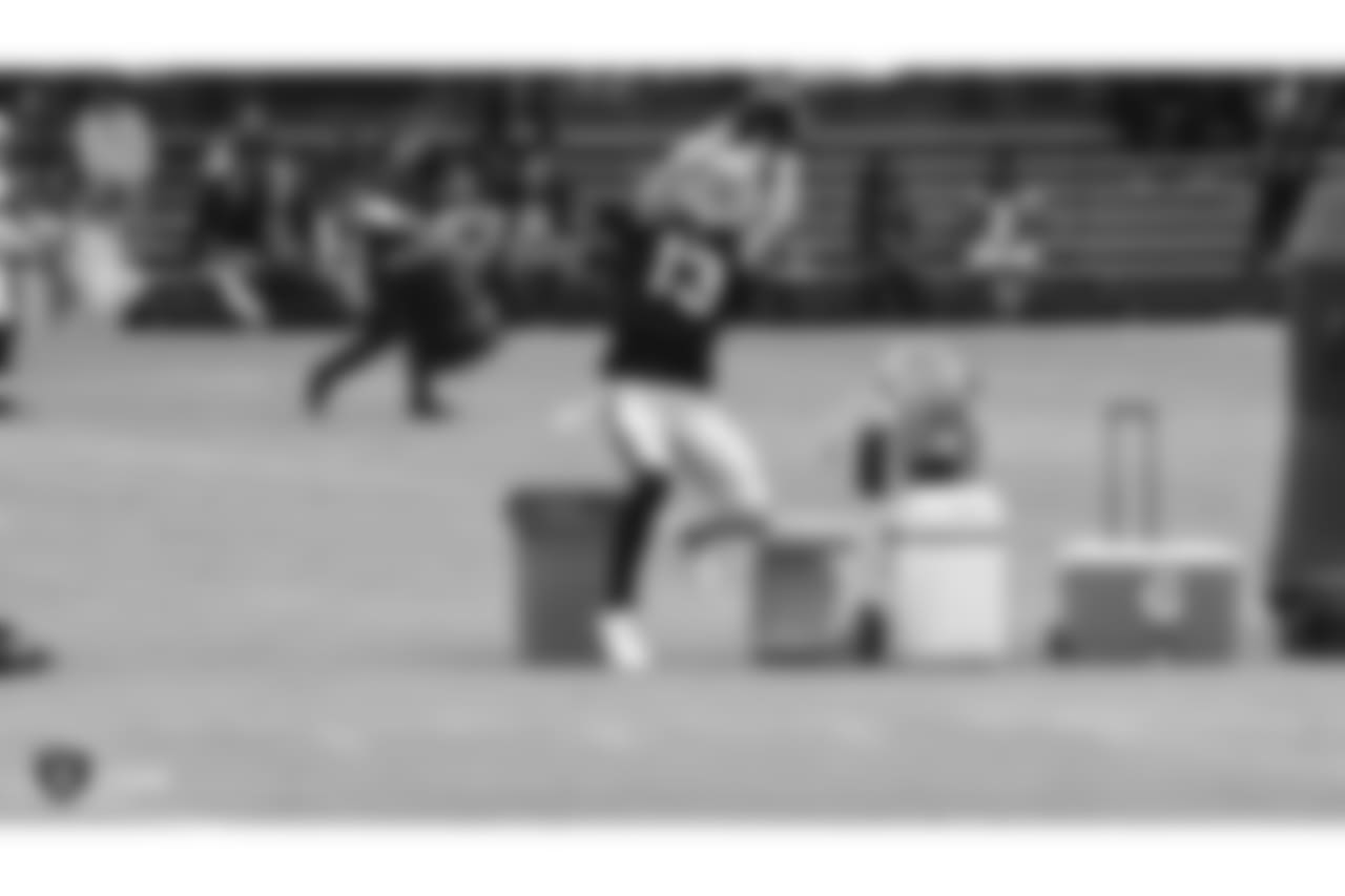 Oakland Raiders wide receiver Griff Whalen (13) on the field for practice at 2018 Training Camp at The Oakland Raiders Napa Valley Training Complex, Tuesday, August 14, 2018, in Napa, California.