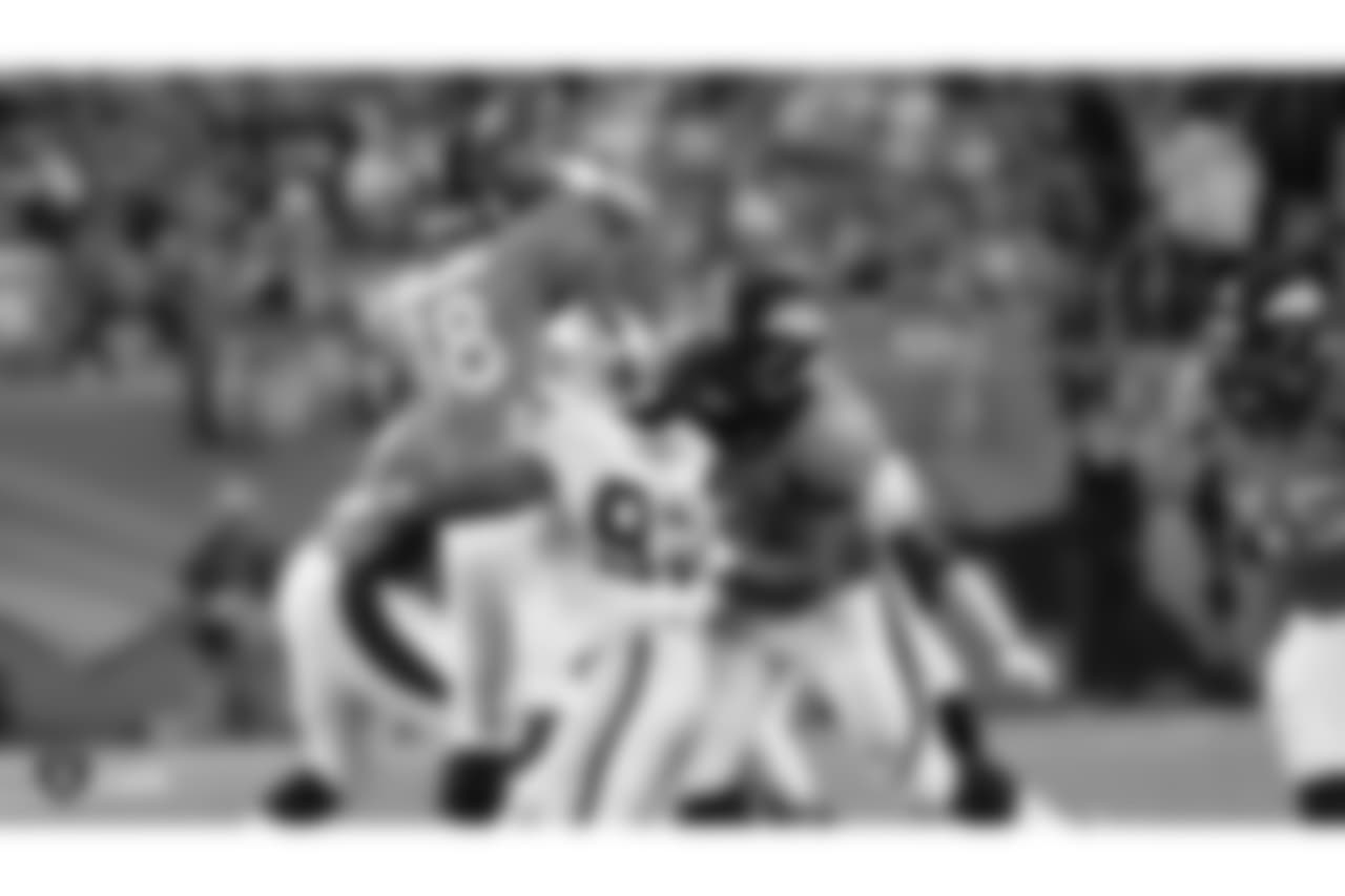 A series of photos from past contests between the Raiders and Broncos leading up to their last matchup in Week 2 of the 2018 season, which the Raiders lost 20-19.
