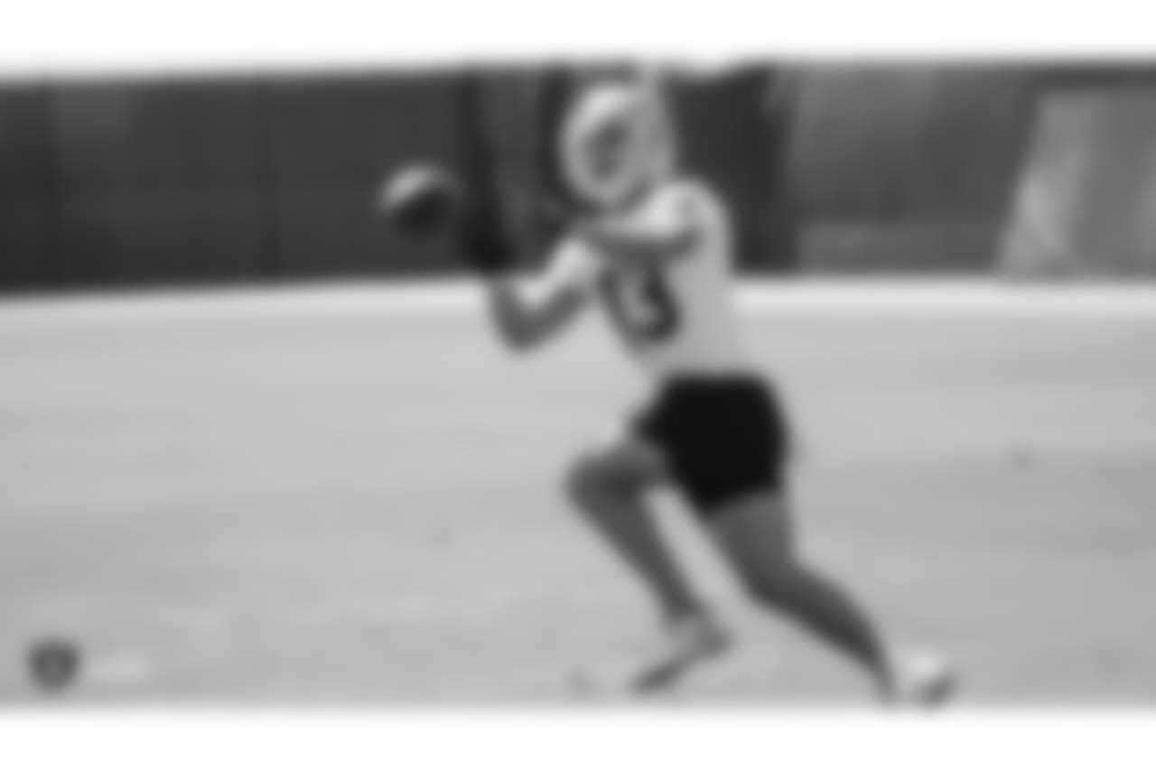 Oakland Raiders wide receiver Griff Whalen (13) at an Organized Team Activity (OTA) at the Oakland Raiders Practice Facility, Monday, June 4, 2018, in Alameda, California.