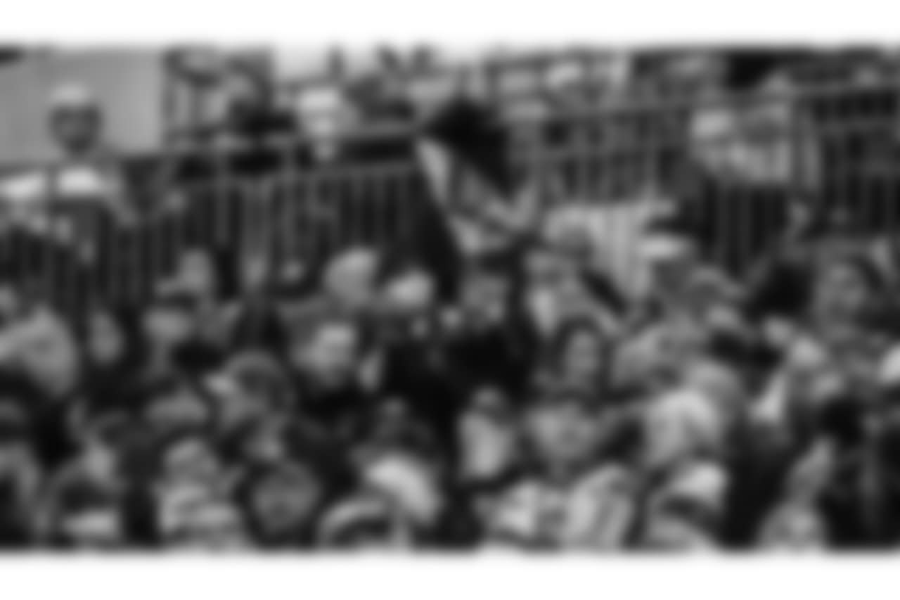 Raiders fans during the Oakland Raiders regular season game against the Seattle Seahawks at Oakland-Alameda County Coliseum on October 14th, 2018, in London, United Kingdom. The Oakland Raiders lost 27-3.