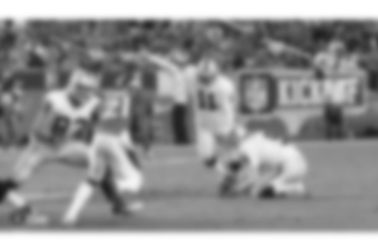 A series of photos from past contests between the Raiders and Broncos leading up to their last matchup in Week 2 of the 2018 season, which the Raiders lost 20-19.