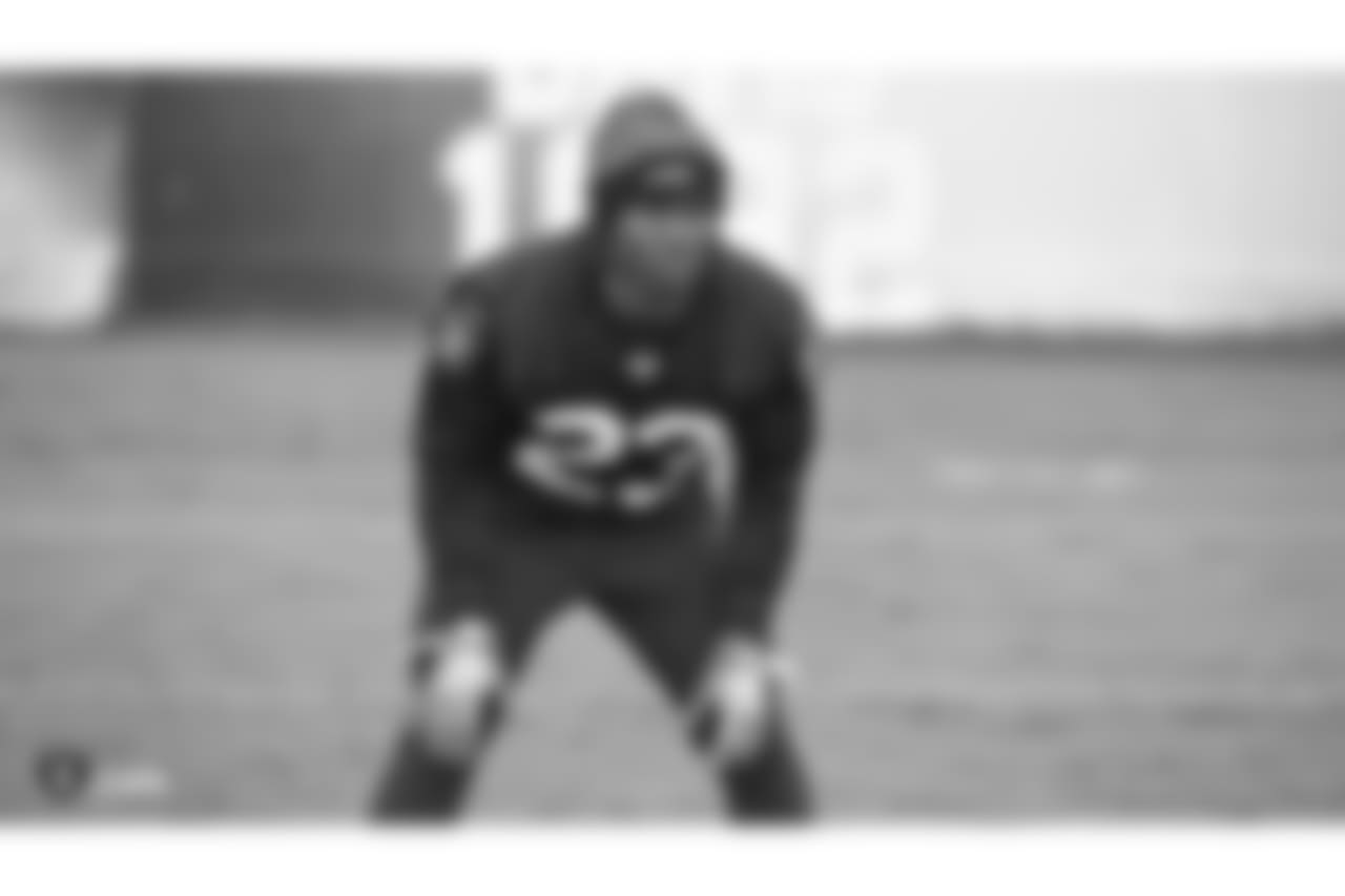 Cornerback Nick Nelson (23) on the field for practice at the Oakland Raiders Practice Facility, Friday, November 23, 2018, in Alameda, California.