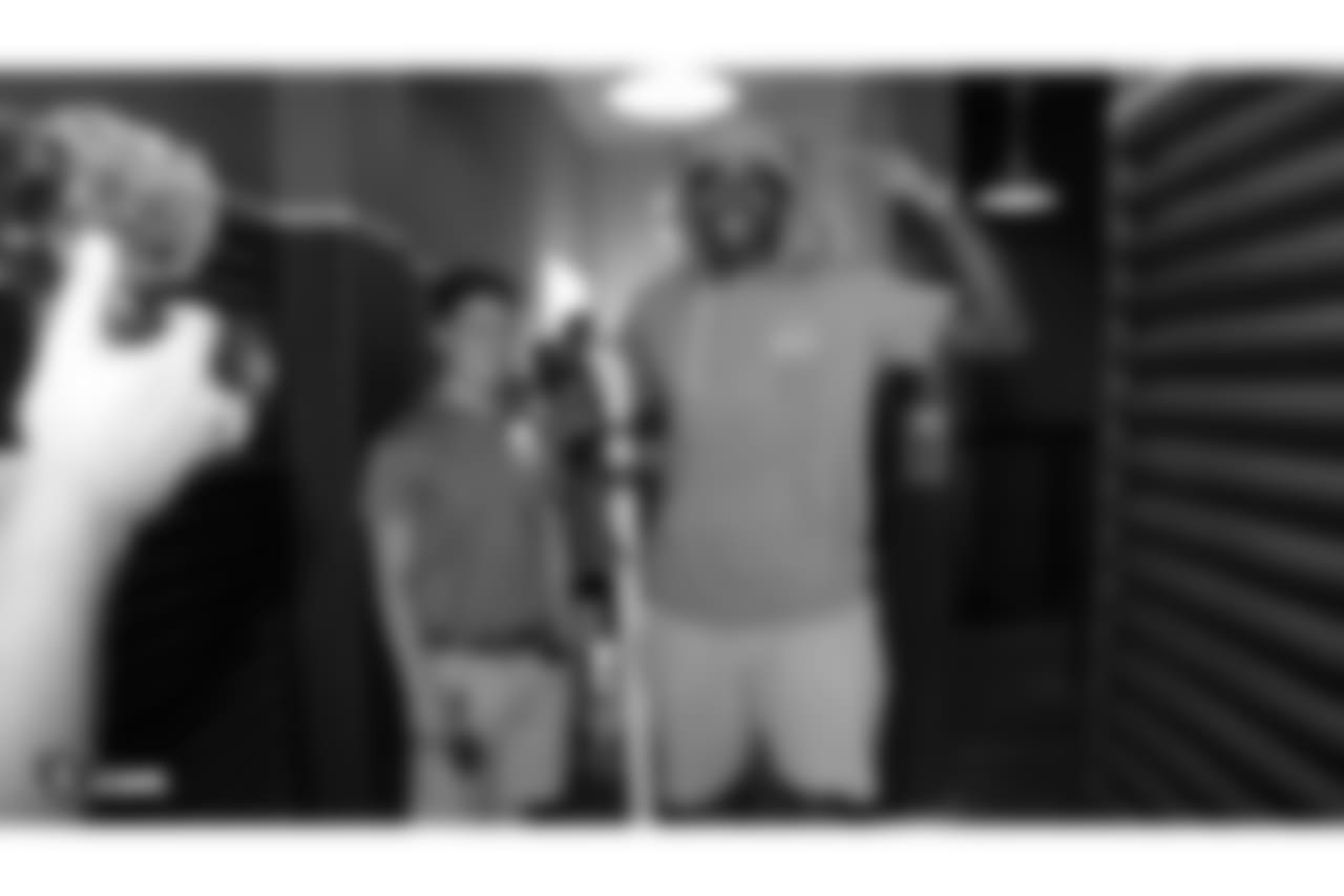 Oakland Raiders rookies enjoy a Rookie Activity, as part of Rookie Academy, at Six Flags: Discovery Kingdom, Thursday, June 21, 2018, in Vallejo, California.