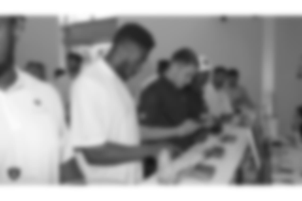 Oakland Raiders rookies enjoy a Rookie Activity, as part of Rookie Academy, at Facebook, Friday, June 23, 2018, in Menlo Park, California.