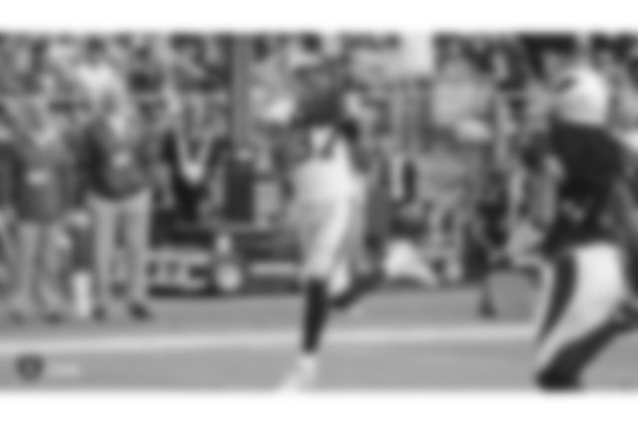 Oakland Raiders tight end Jared Cook (87) during the Oakland Raiders regular season game against the Arizona Cardinals at State Farm Stadium, Sunday, November 18, 2018, in Glendale, Arizona. The Oakland Raiders won 23-21.