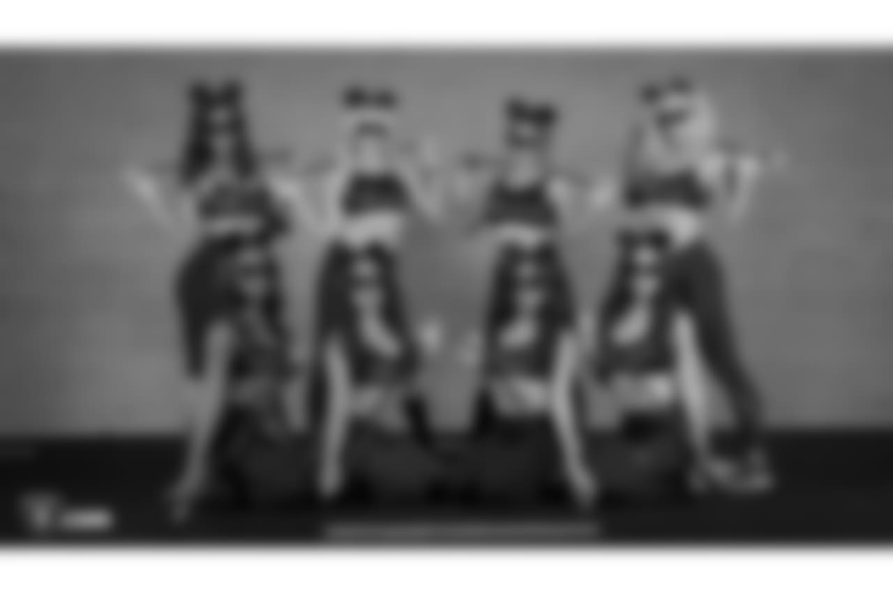 Line three of the Raiderettes in their halloween costumes at The Oakland Raiders Practice Facility, Tuesday, October 30, 2018, in Alameda, California.