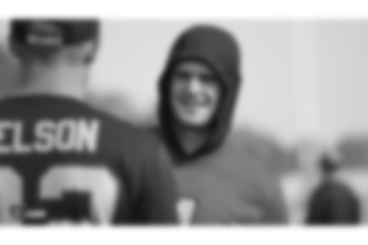 Oakland Raiders quarterback Derek Carr (4) on the field for practice at the Oakland Raiders Practice Facility, Friday, November 9, 2018, in Alameda, California.