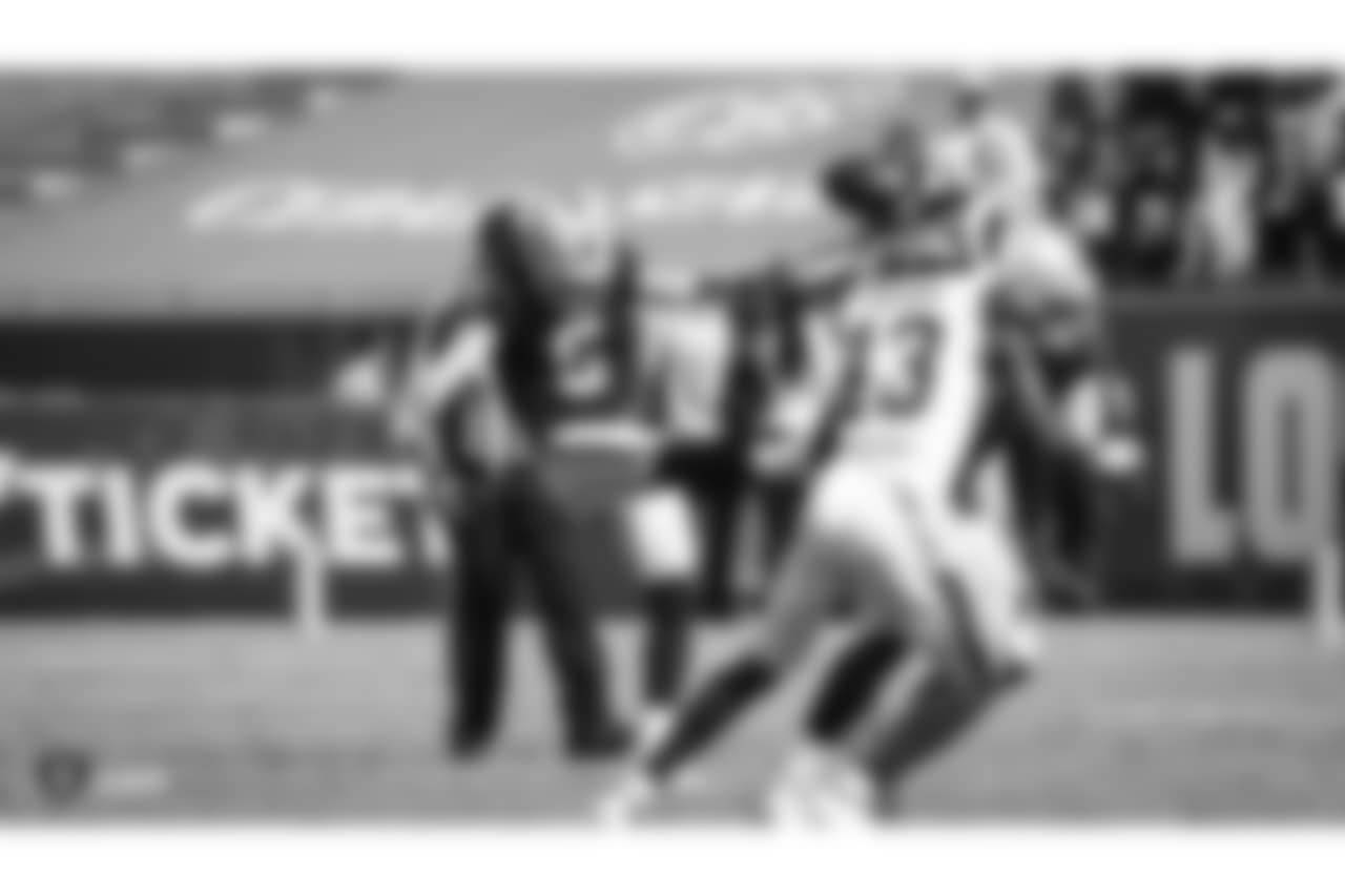 Oakland Raiders punter Johnny Townsend (5) punts upfield during The Oakland Raiders preseason game against the Los Angeles Rams at Los Angeles Memorial Coliseum, Saturday, August 18, 2018, in Los Angeles, California. The Oakland Raiders lost 19-15.