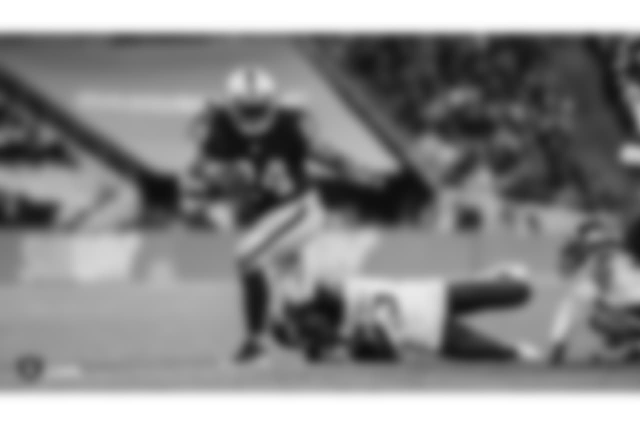 Oakland Raiders running back Marshawn Lynch (24) during the Oakland Raiders regular season game against the Seattle Seahawks at Wembley stadium on October 14th, 2018, in London, United Kingdom. The Oakland Raiders lost 27-3.