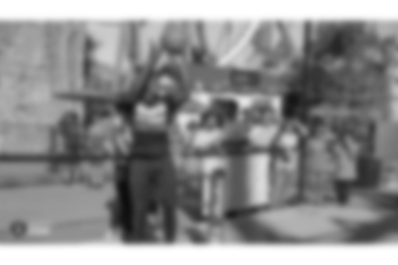 Oakland Raiders rookies enjoy a Rookie Activity, as part of Rookie Academy, at Six Flags: Discovery Kingdom, Thursday, June 21, 2018, in Vallejo, California.