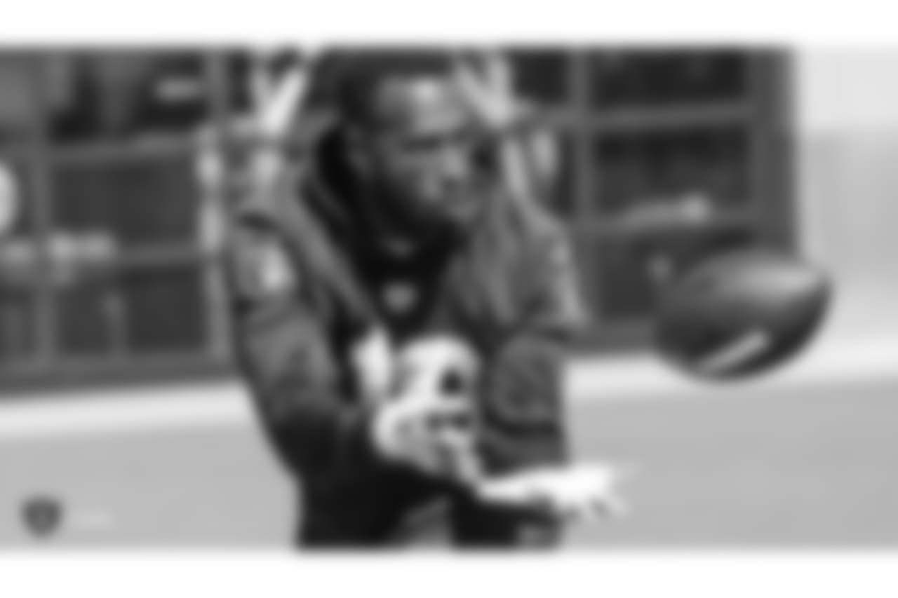 Oakland Raiders wide receiver Brandon LaFell (19) on the field for practice at 2018 at the Oakland Raiders Practice Facility Saturday, September 8, 2018, in Alameda, California.