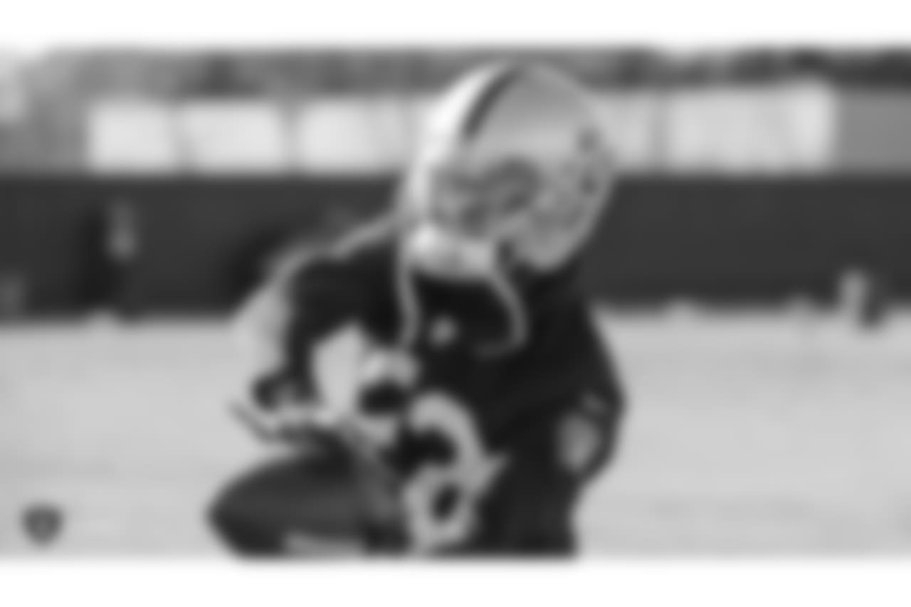 Oakland Raiders cornerback Rashaan Melvin (22) on the field for practice at the Oakland Raiders Practice Facility, Thursday, December 27, 2018, in Alameda, California.
