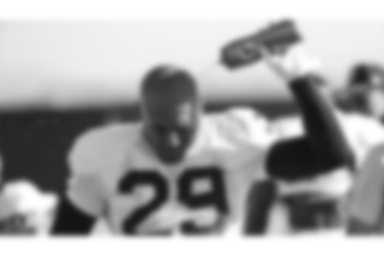Oakland Raiders cornerback Leon Hall (29) on the field for practice at the Oakland Raiders Practice Facility, Wednesday, November 7, 2018, in Alameda, California.