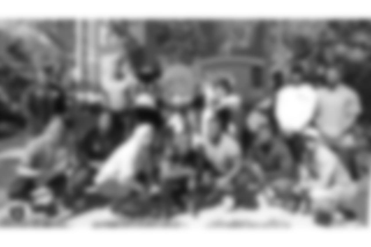 Oakland Raiders rookies enjoy a Rookie Activity, as part of Rookie Academy, at Six Flags: Discovery Kingdom, Thursday, June 21, 2018, in Vallejo, California.