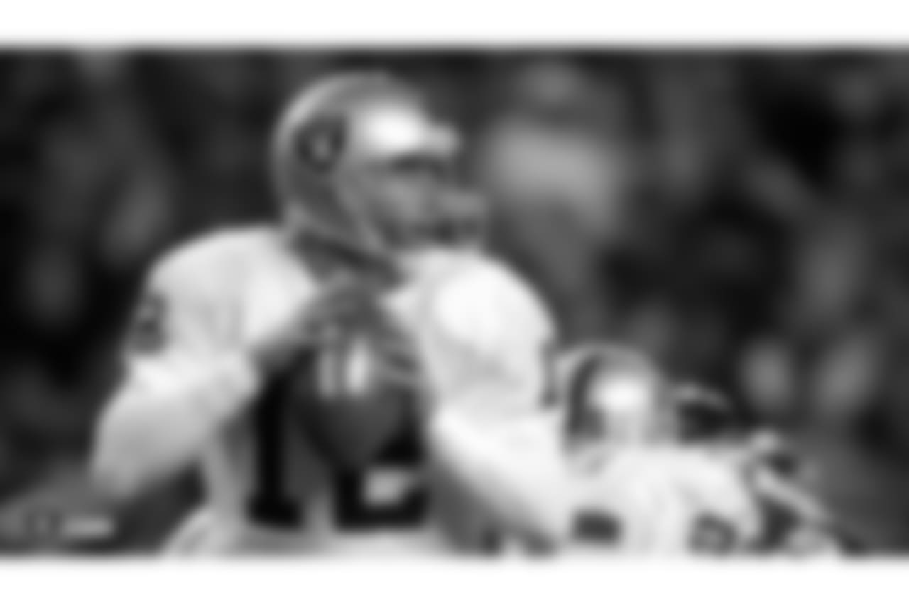 A series of photos from past contests between the Raiders and Broncos leading up to their last matchup in Week 2 of the 2018 season, which the Raiders lost 20-19.