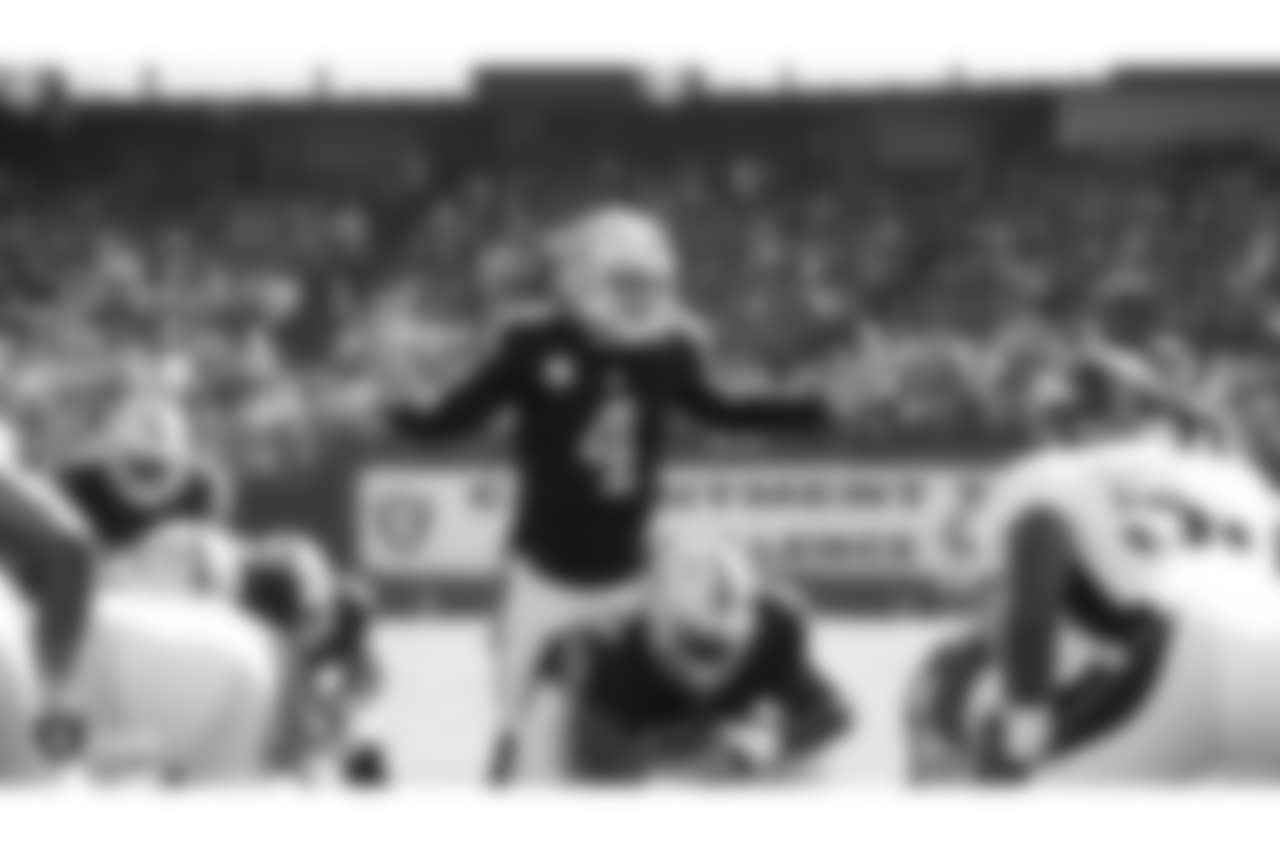 A series of photos from past contests between the Raiders and Broncos leading up to their last matchup in Week 2 of the 2018 season, which the Raiders lost 20-19.