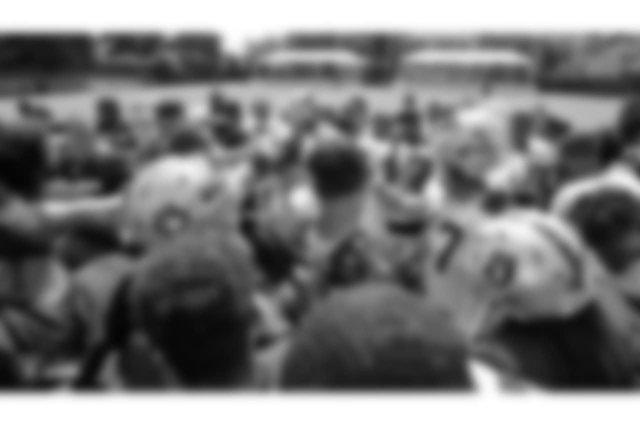 Oakland Raiders players and coaches on the field for practice at 2018 Training Camp at The Oakland Raiders Napa Valley Training Complex, Tuesday, August 14, 2018, in Napa, California.
