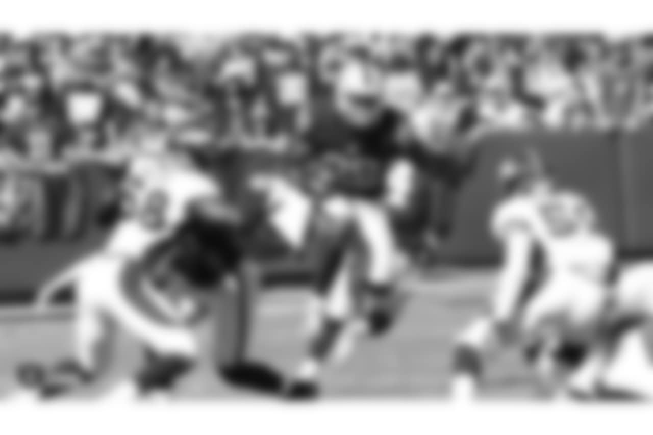 A series of photos from past contests between the Raiders and Broncos leading up to their last matchup in Week 2 of the 2018 season, which the Raiders lost 20-19.