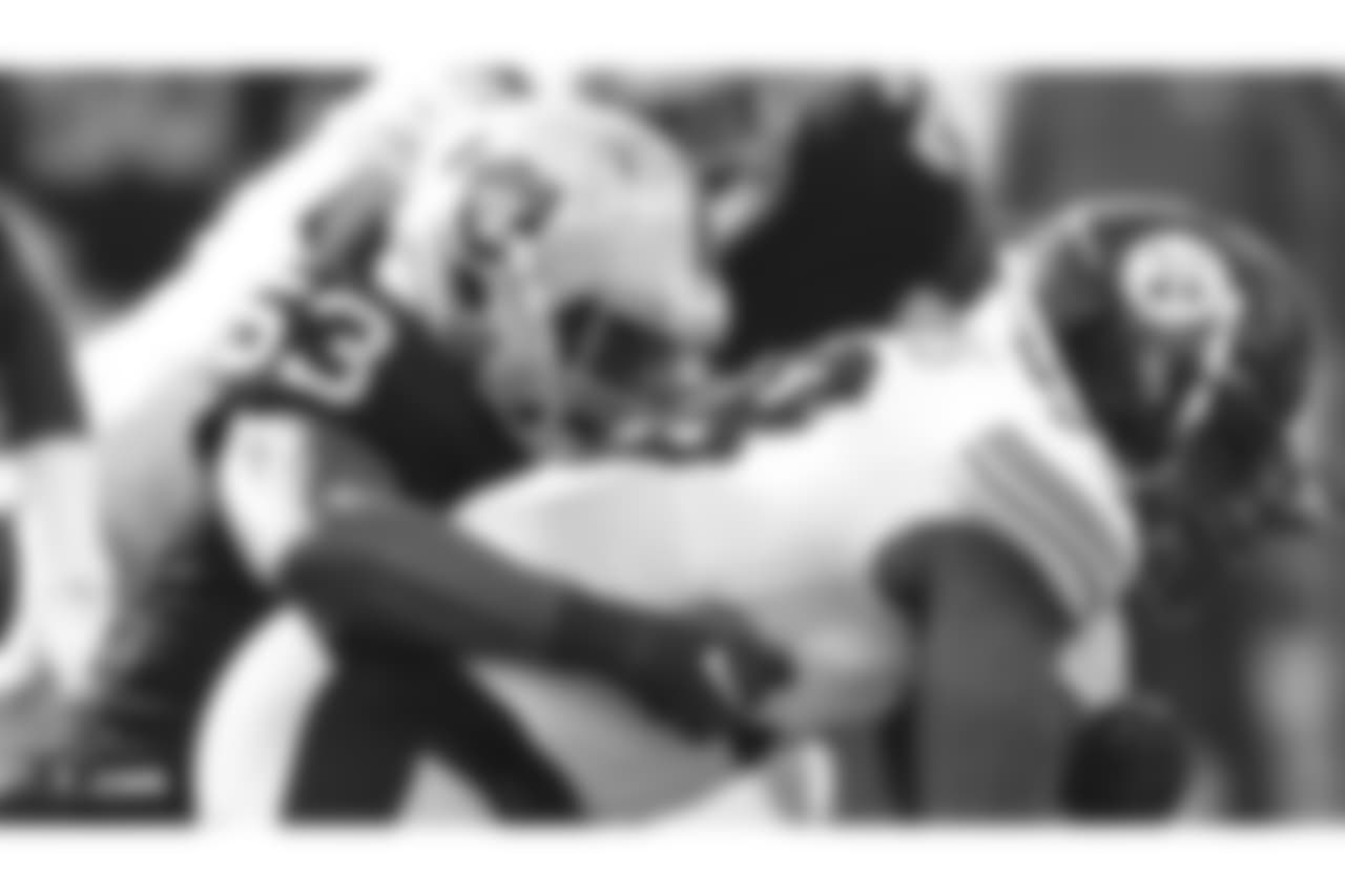 The Oakland Raiders regular season game against the Pittsburgh Steelers at Oakland-Alameda County Coliseum, Sunday, December 9, 2018, in Alameda, California. The Raiders won 24-21.