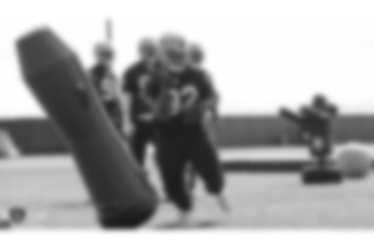Oakland Raiders defensive tackle PJ Hall (92) on the field for practice at The Oakland Raiders Practice Facility, Thursday, October 4, 2018, in Alameda, California.