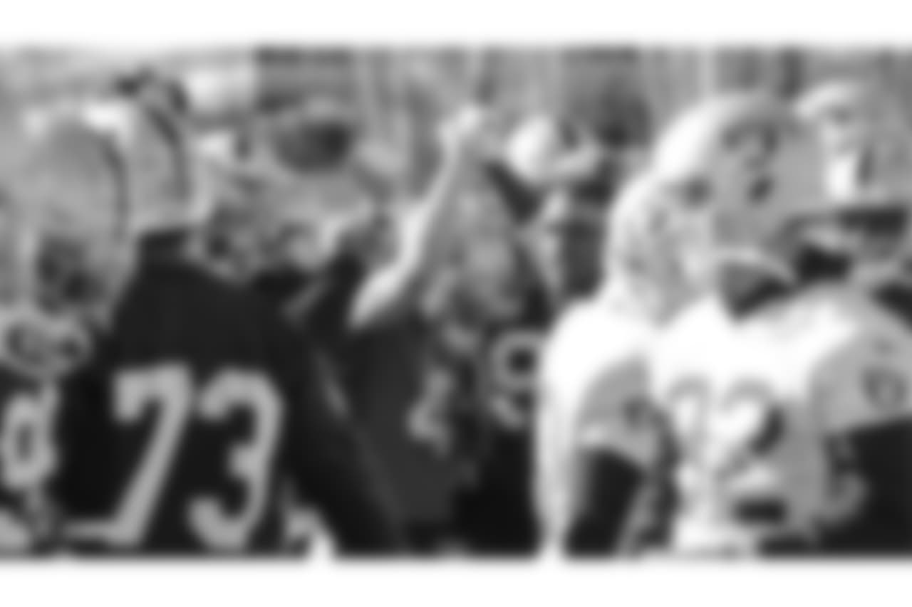 Oakland Raiders players and coaches on the field for practice at the Oakland Raiders Practice Facility, Friday, December 28, 2018, in Alameda, California.