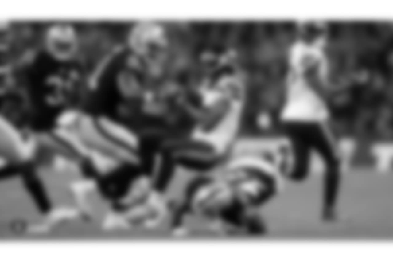 The Oakland Raiders regular season game against the Seattle Seahawks at Wembley Stadium, Sunday, October 14, 2018, in London, England.