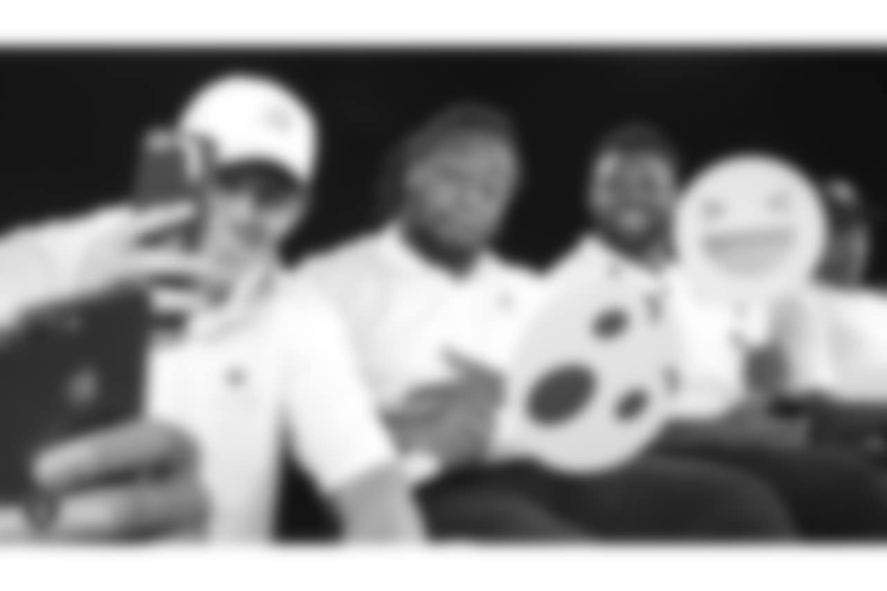 Oakland Raiders rookies enjoy a Rookie Activity, as part of Rookie Academy, at Facebook, Friday, June 23, 2018, in Menlo Park, California.