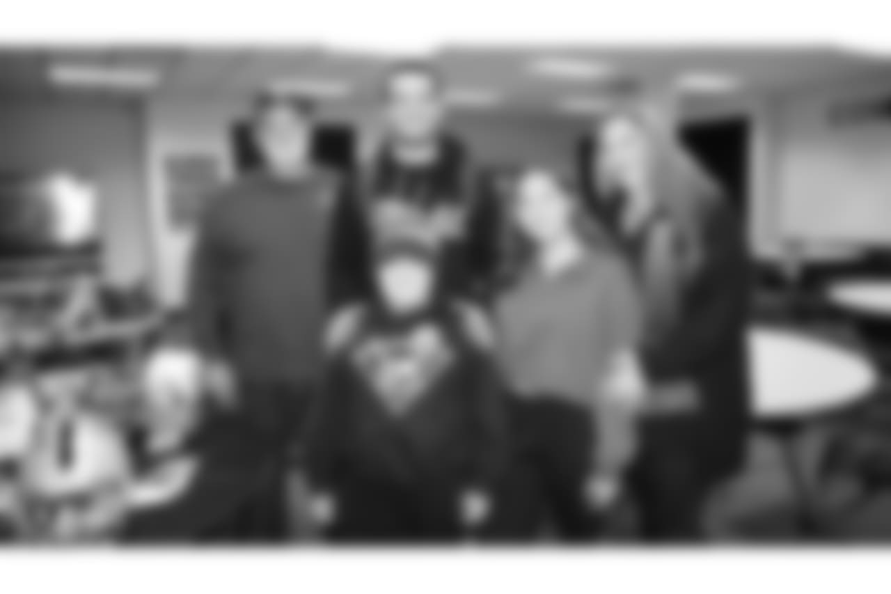 Zander and his family from the Make-A-Wish Foundation visit the Oakland Raiders Practice Facility in Alameda, California to get a tour of the facility, watch the team practice, and meet the players, Sunday, December 23, 2018.