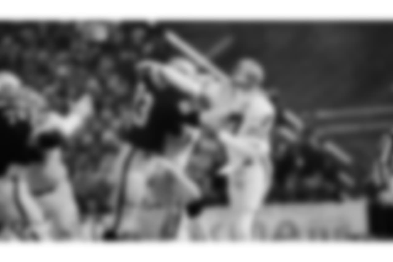 A series of photos from past contests between the Raiders and Broncos leading up to their last matchup in Week 2 of the 2018 season, which the Raiders lost 20-19.