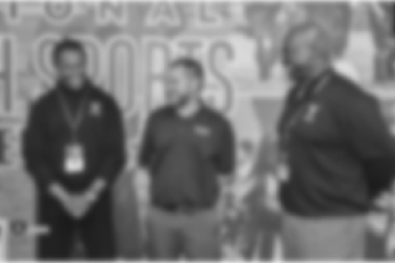 The Raiders Foundation surprises National Youth Sports Nevada with a donation check of $15,000 each, Tuesday, November 27, 2018, in Las Vegas, Nevada.