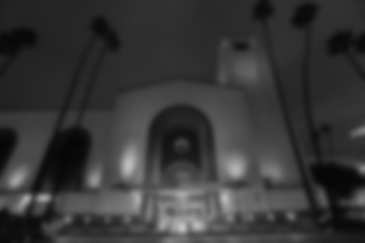 Los Angeles Lights Up historic Union Station with blue lights supporting the Los Angeles Rams for their NFC Championship game. Thursday, January 17, 2019. (Will Navarro/Rams)