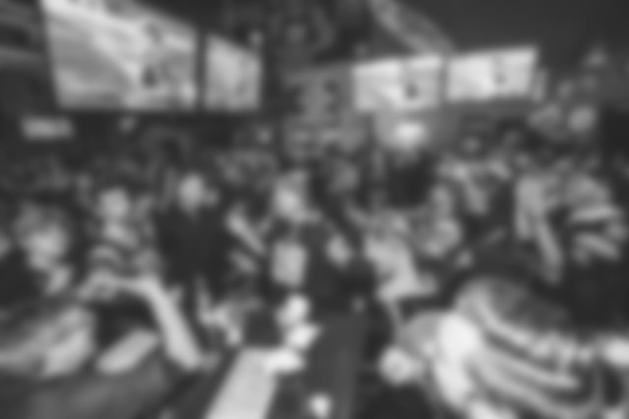 Big Wangs in North Hollywood hosts Los Angeles Rams fans, NFL Legend Jackie Slater, Cheerleaders and team mascot Rampage for an NFC Championship game watch party to cheer on their Los Angeles Rams defeat the New Orleans Saints, 26-23 to advance to Super Bowl LIII. (Will Navarro/Rams)