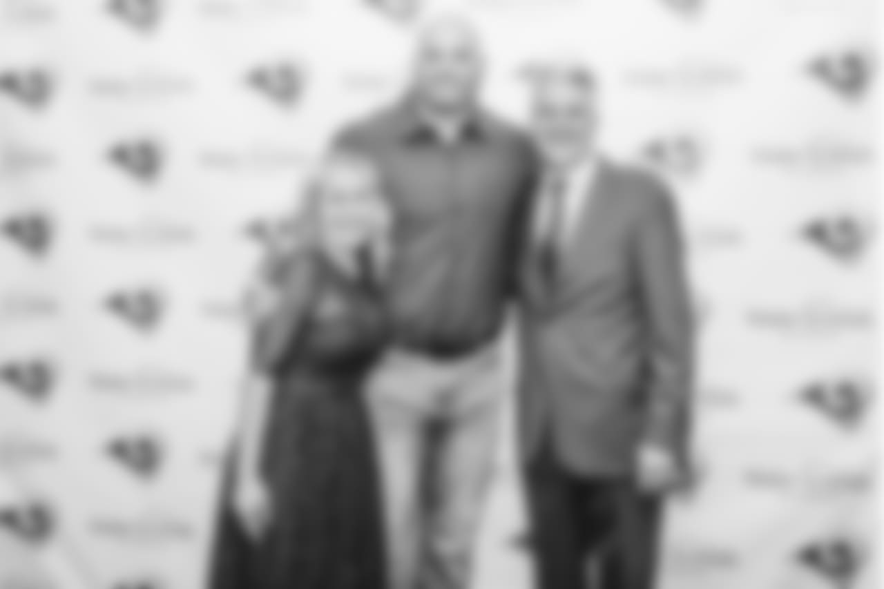 Los Angeles Rams offensive tackle Andrew Whitworth (77) attends the Night for Wishes event at the North Ranch Country Club in Westlake Village, Calif on October 8th, 2018 (Hiro Ueno/Rams).