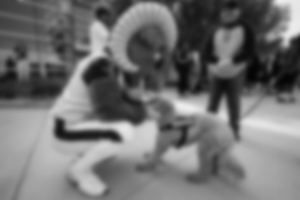 Rampage the Mascot at the 7 on 7 Passing Tournament and Big Man Championships at Cal Lutheran University in Thousand Oaks, CA on June 23rd, 2018. (Rams/Hiro Ueno)