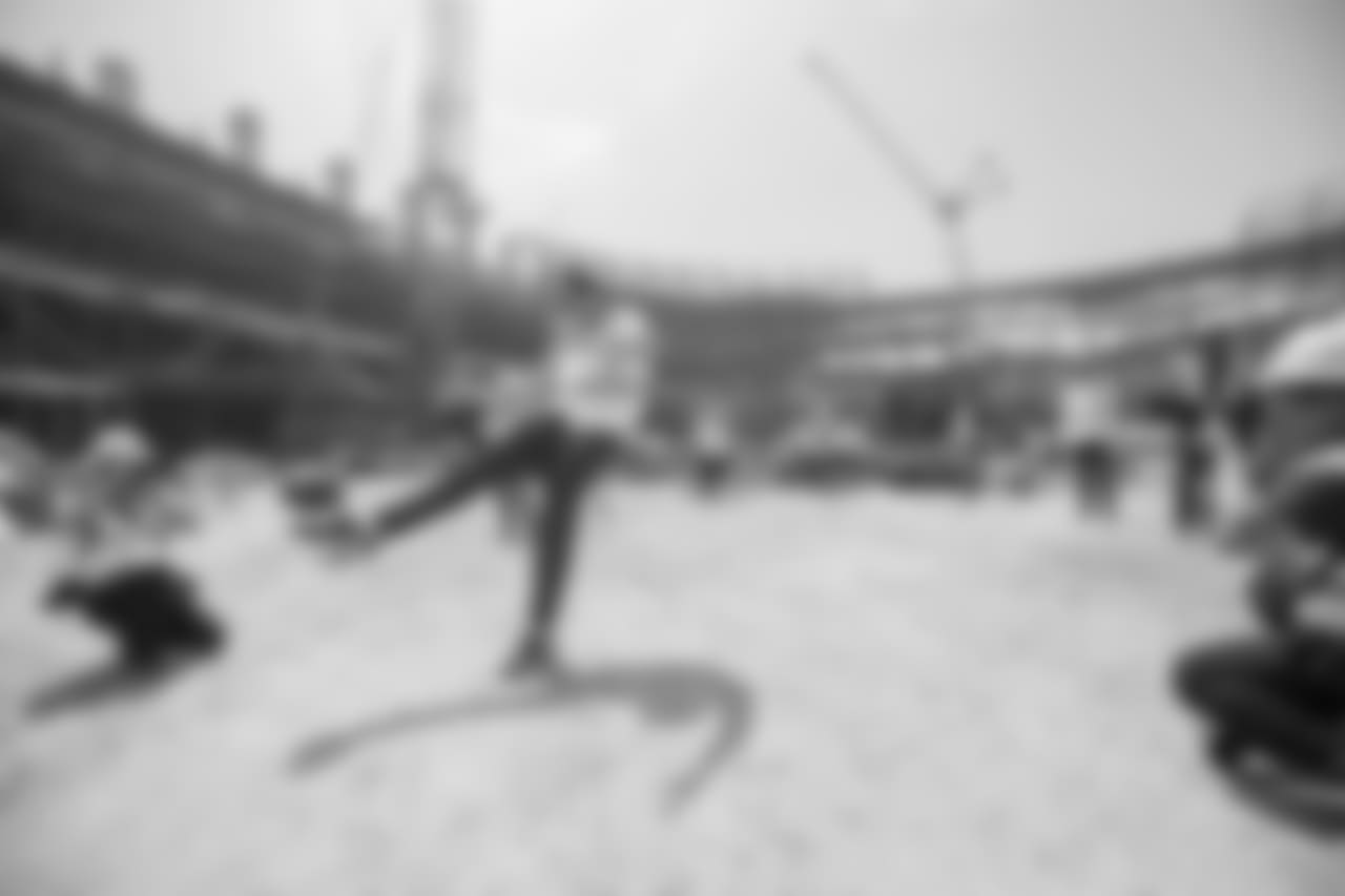 Punter (6) Johnny Hekker of the Los Angeles Rams punts a football while taking a tour with the team of the new Inglewood Stadium site, Thursday June 14, 2018, in Inglewood, CA. (Jeff Lewis/Rams)