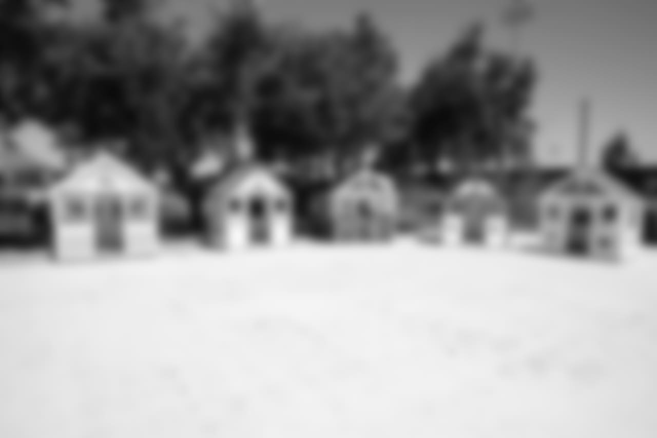 The Los Angeles Rams partner with Habitat for Humanity Orange County to build playhouses to be auctioned off at practice at The University of California Irvine in Irvine, CA on 8/3/2018. (Rams/Hiro Ueno)