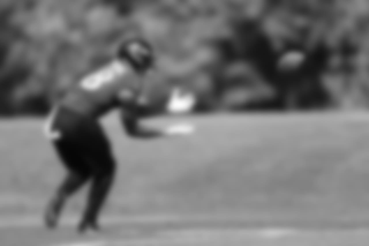 **WR Andre Levrone**
The undrafted wide receiver out of Virginia shined with Jackson during Thursday’s session, including an impressive catch while going to the turf and a couple long catches on post routes. At 6-foot-2, 216 pounds, Levrone has great size and good initial burst off the line.