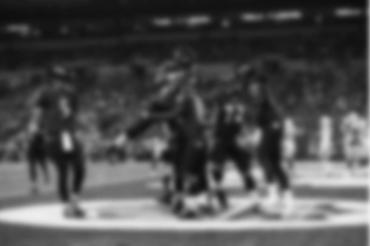 Baltimore Ravens wide receiver John Brown (13),Baltimore Ravens offensive tackle Ronnie Stanley (79), Baltimore Ravens center Matt Skura (68) during an NFL preseason football game against the Indianapolis Colts, Monday, Aug. 20. (Ryan Kang via AP)